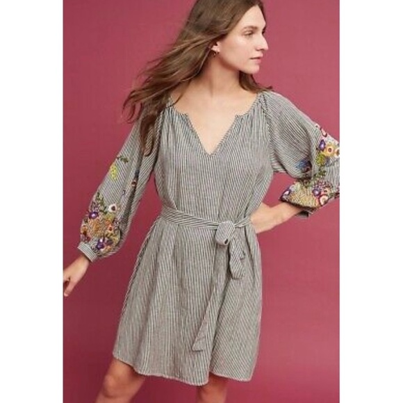 Anthropologie Dresses & Skirts - Anthropologie Feather Bone Lindsey Embroidered Tunic Dress Size Large